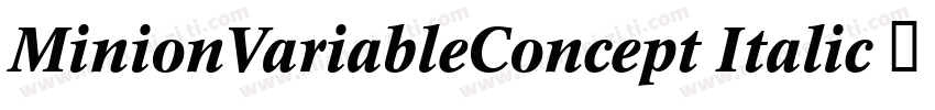 MinionVariableConcept Italic 常规斜体字体转换